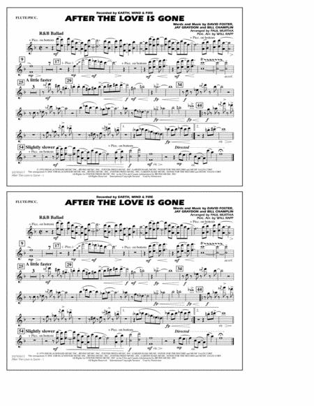 Free Sheet Music After The Love Has Gone Arr Paul Murtha Flute Piccolo