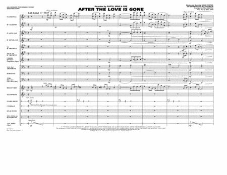 Free Sheet Music After The Love Has Gone Arr Paul Murtha Full Score