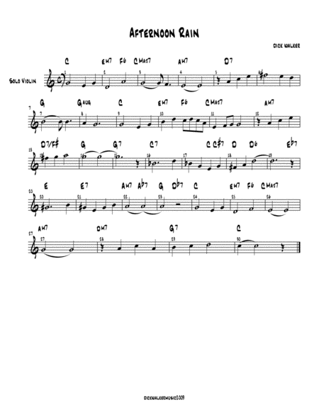 Afternoon Rain Sheet Music