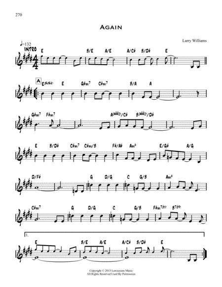 Again Sheet Music