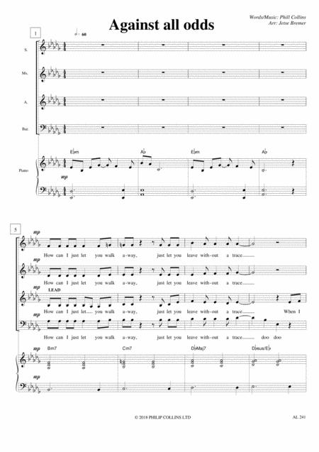 Against All Odds Saabar Piano Sheet Music