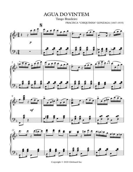 Free Sheet Music Agua De Vintem