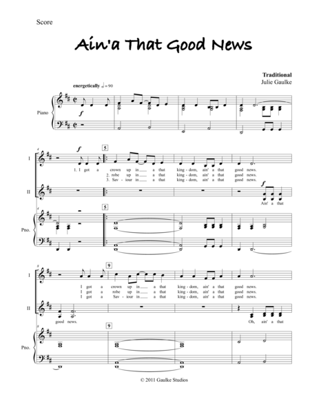 Ain A That Good News Sheet Music