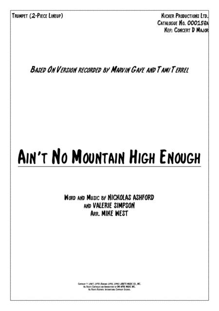 Free Sheet Music Aint No Mountain High Enough 2 Piece Brass Section