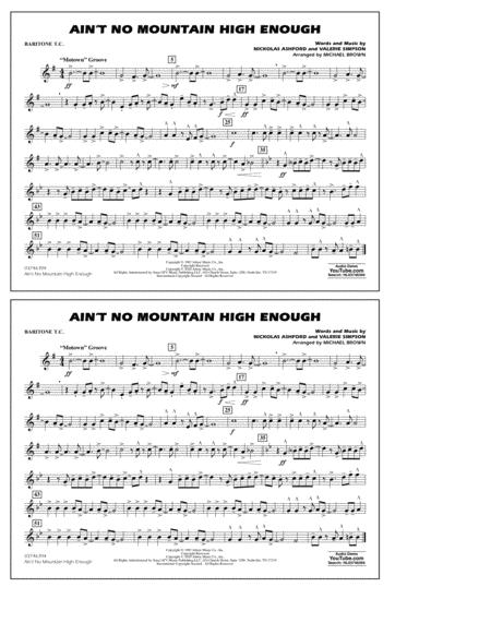 Aint No Mountain High Enough Arr Michael Brown Baritonet C Sheet Music