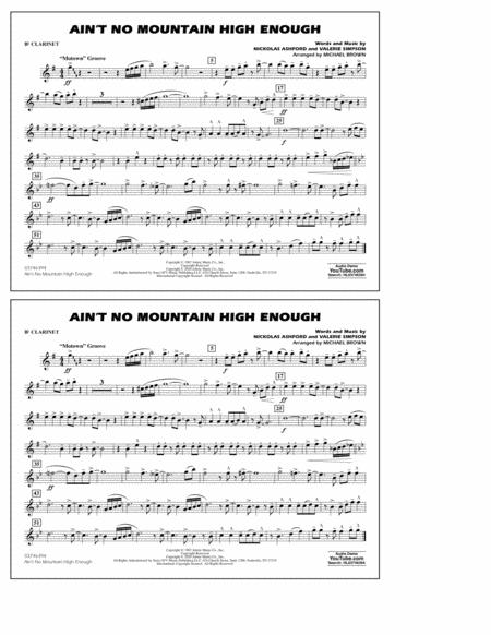 Aint No Mountain High Enough Arr Michael Brown Bb Clarinet Sheet Music