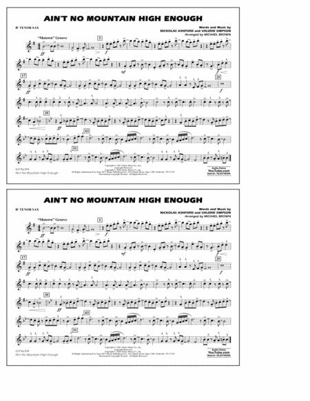 Aint No Mountain High Enough Arr Michael Brown Bb Tenor Sax Sheet Music