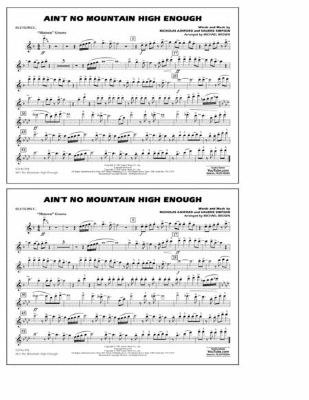 Aint No Mountain High Enough Arr Michael Brown Flute Piccolo Sheet Music