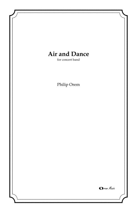 Free Sheet Music Air And Dance Score And Parts