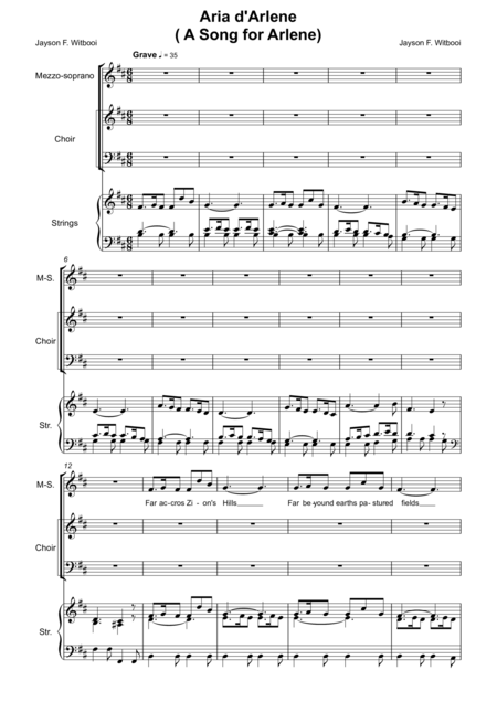 Air For Arlene Sheet Music