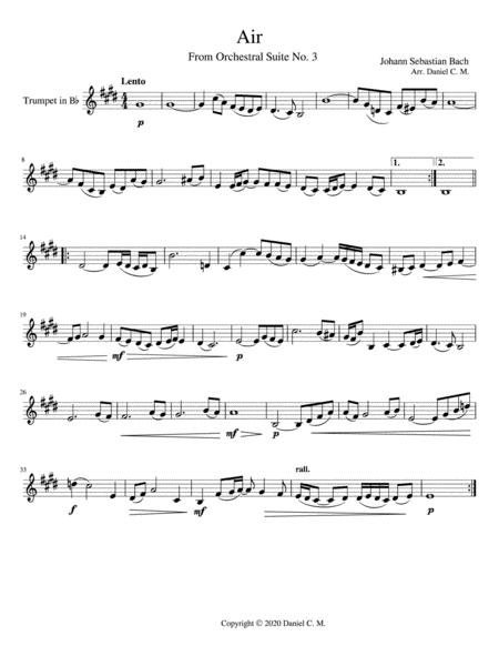 Air For Bb Trumpet And Piano Simplified Sheet Music