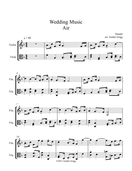 Air From The Water Music Sheet Music