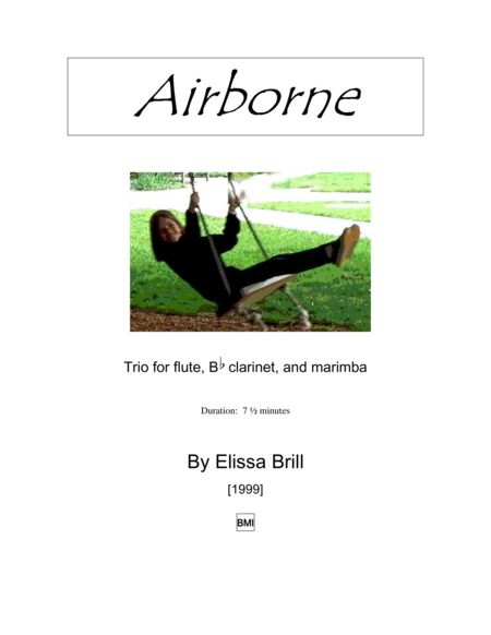 Airborne Trio For Flute B Flat Clarinet And Marimba Sheet Music