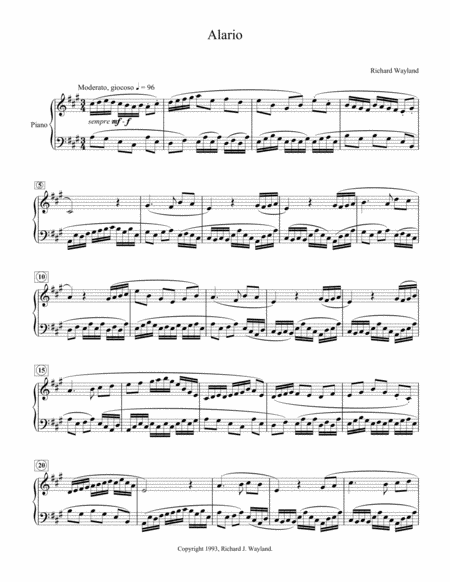 Alario Sheet Music