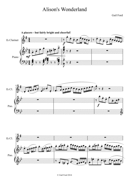 Free Sheet Music Alisons Wonderland