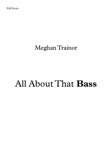 All About That Bass Brass Quintet Sheet Music