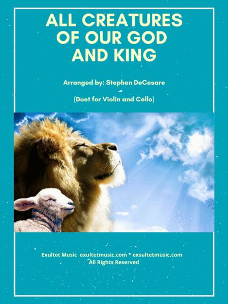 Free Sheet Music All Creatures Of Our God And King Duet For Violin And Cello
