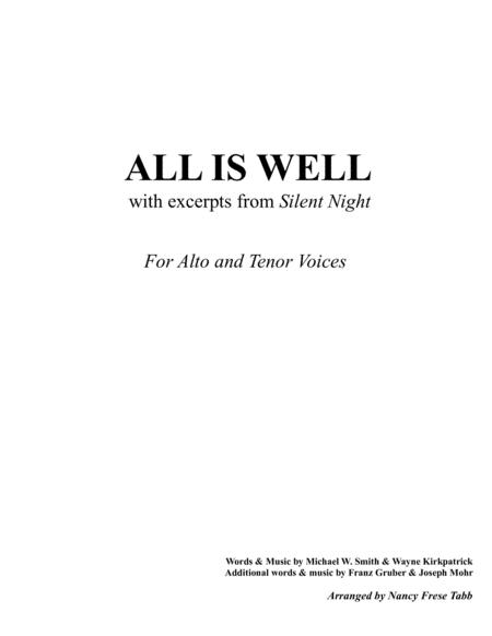 Free Sheet Music All Is Well Alto And Tenor Duet