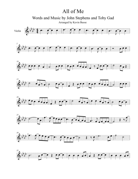 Free Sheet Music All Of Me Violin