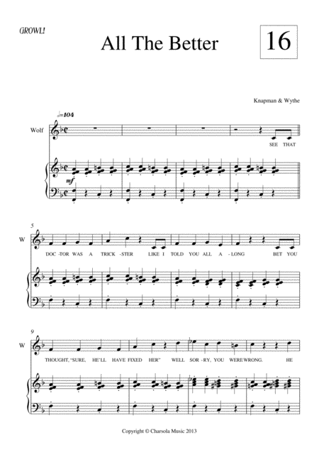 All The Better From Growl Sheet Music