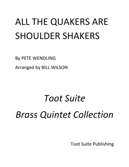 Free Sheet Music All The Quakers Are Shoulder Shakers