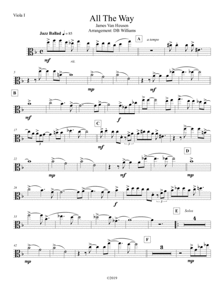 Free Sheet Music All The Way Viola 1