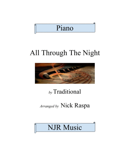 Free Sheet Music All Through The Night Intermediate Piano