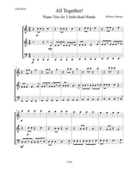 Free Sheet Music All Together Piano Trio For 3 Individual Hands