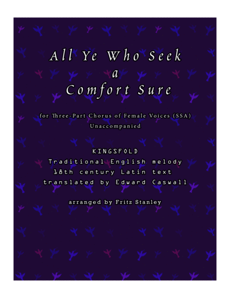 All Ye Who Seek A Comfort Sure Ssa A Cappella Sheet Music