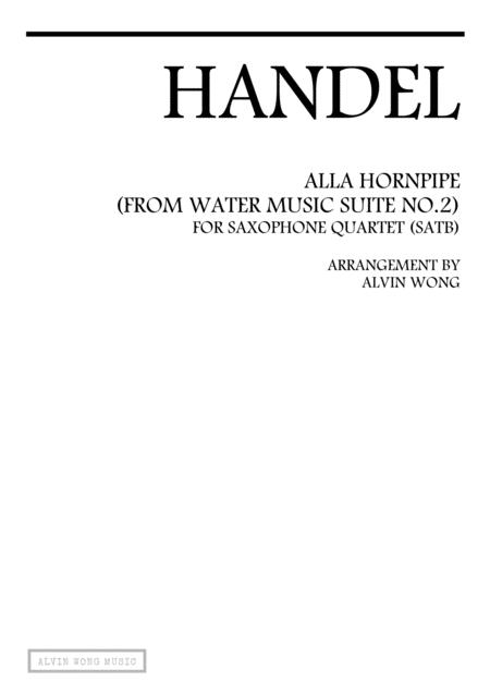 Alla Hornpipe Theme Saxophone Quartet Sheet Music