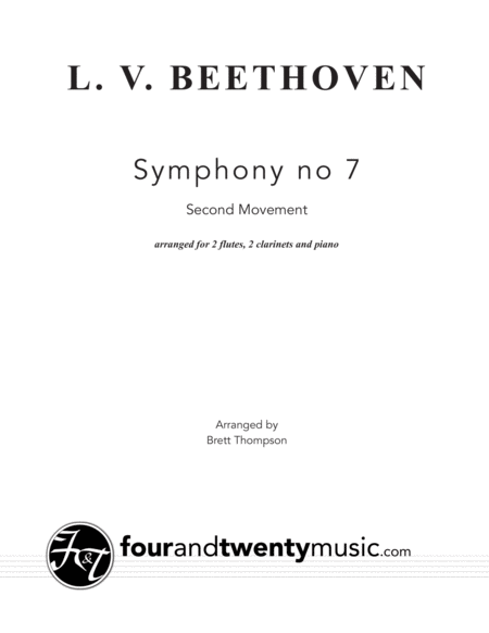 Free Sheet Music Allegretto Second Movement From Symphony No 7