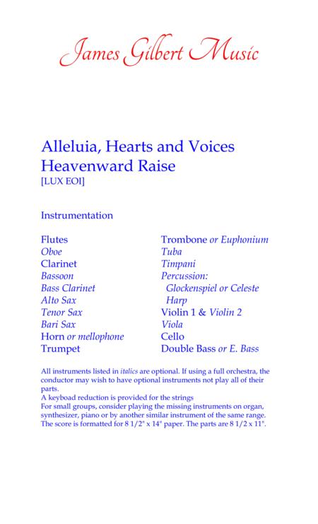 Alleluia Hearts And Voices Heavenward Raise Ie Sheet Music