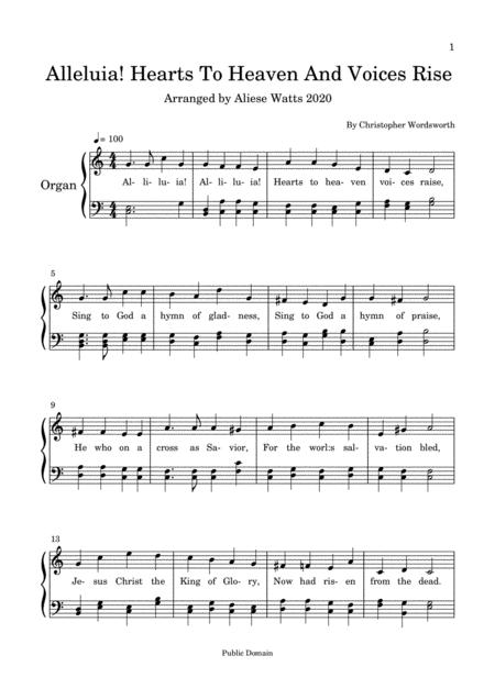 Alleluia Hearts To Heaven And Voices Rise Sheet Music