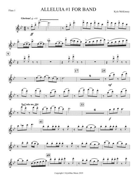Free Sheet Music Alleluia No 1 For Band