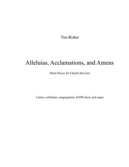 Free Sheet Music Alleluias Acclamations And Amens