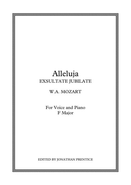 Alleluja Exsultate Jubilate Sheet Music