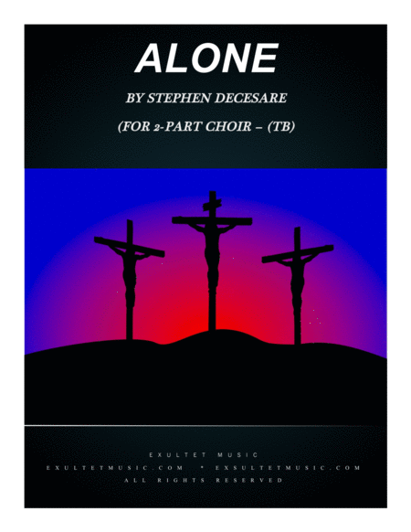 Alone For 2 Part Choir Tb Sheet Music