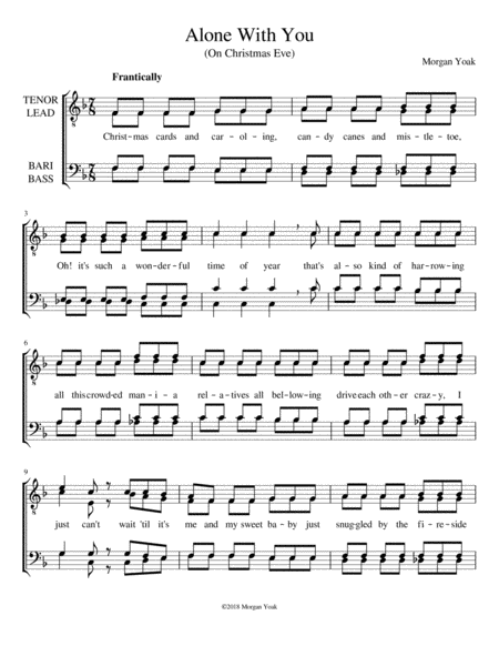 Free Sheet Music Alone With You On Christmas Eve