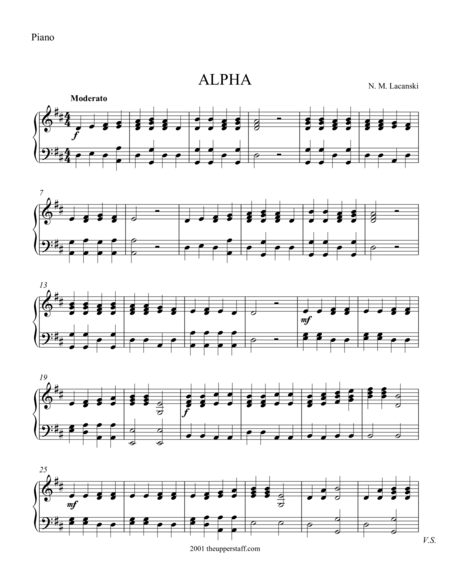 Free Sheet Music Alpha