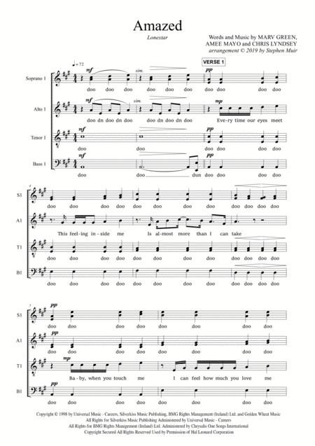 Free Sheet Music Amazed For Ssaattbb Choir A Cappella