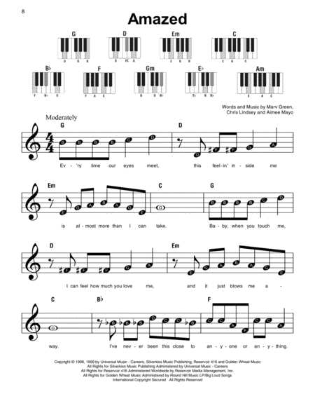 Free Sheet Music Amazed