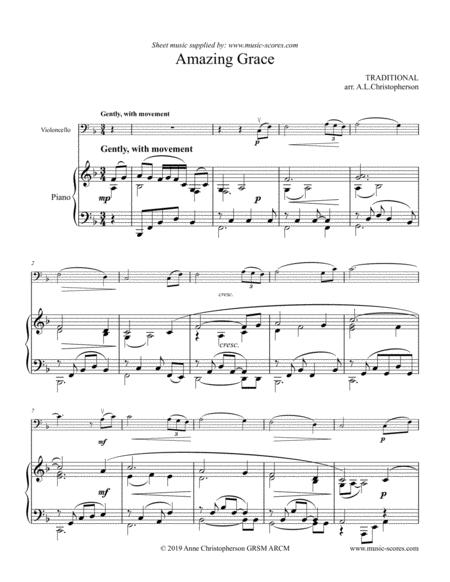 Amazing Grace Cello And Piano Sheet Music