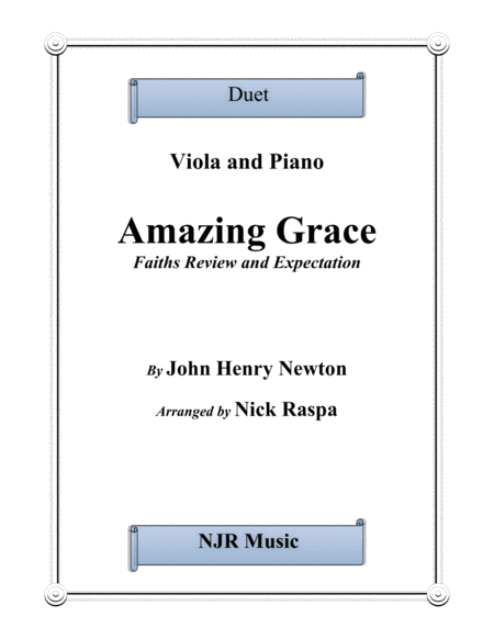 Amazing Grace Duet Viola And Piano Full Set Sheet Music