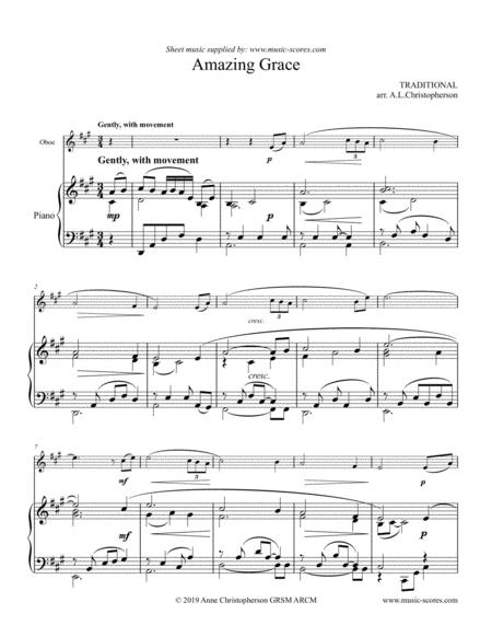 Amazing Grace Oboe And Piano Sheet Music