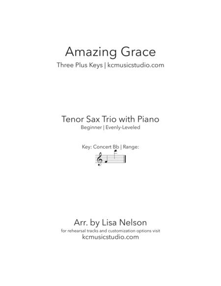 Free Sheet Music Amazing Grace Tenor Sax Trio With Piano Accompaniment