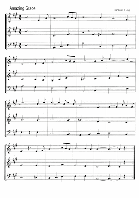 Amazing Grace Trio Sheet Music