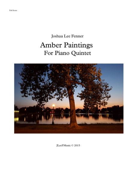 Amber Paintings For Piano Quintet Sheet Music