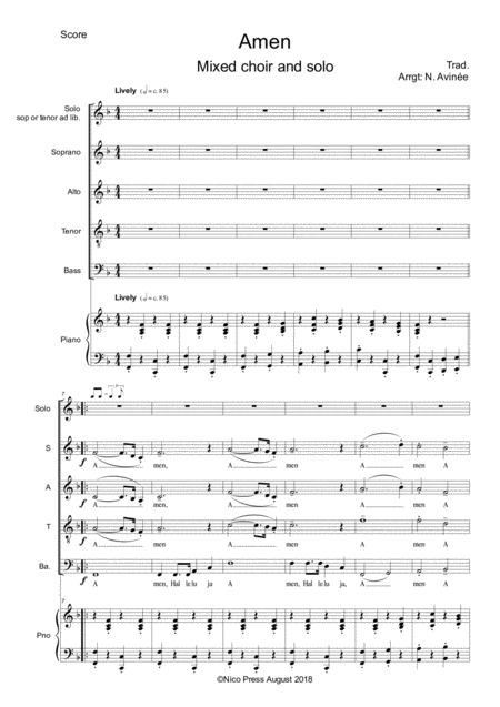 Amen Gospel Sheet Music