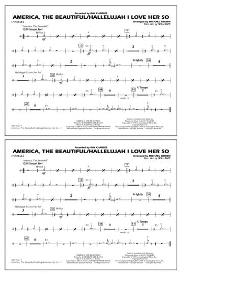 America The Beautiful Hallelujah I Love Her So Arr Michael Brown Cymbals Sheet Music