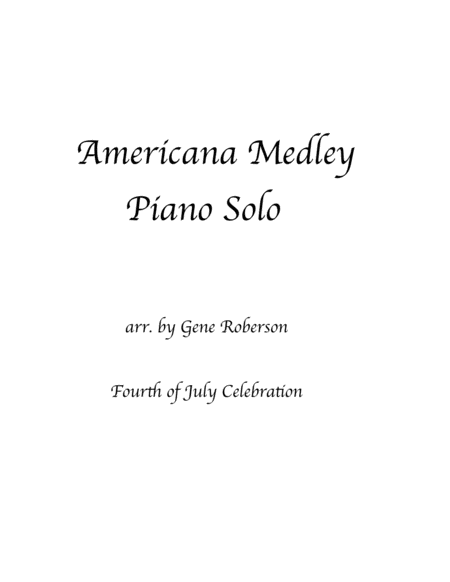 American Medley For Piano Solo Sheet Music